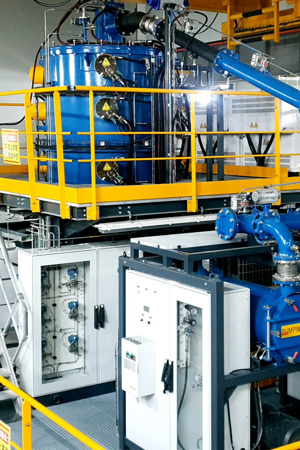 chemical vapor depositon furnace in an industrial surrounding