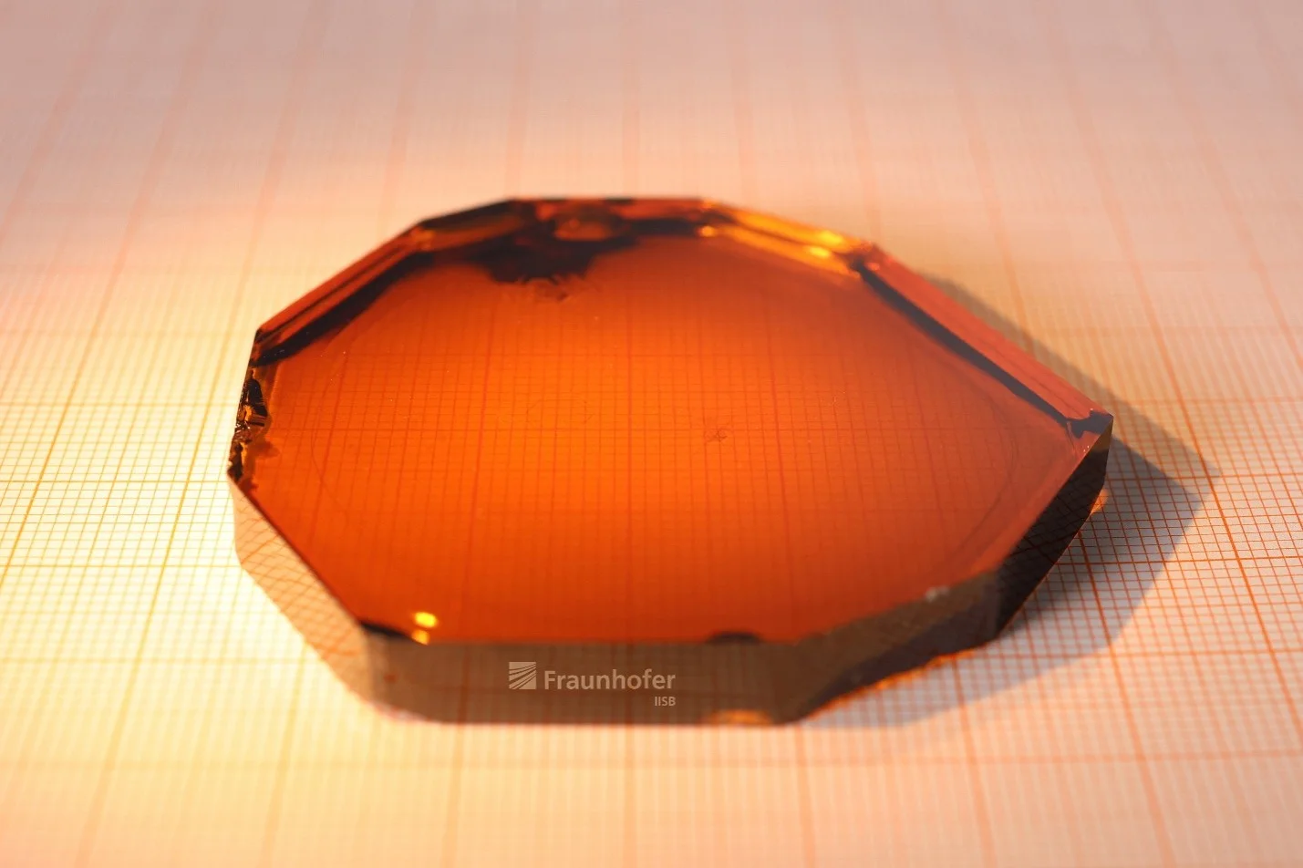 Aluminum nitride crystal with a diameter of 2 inches