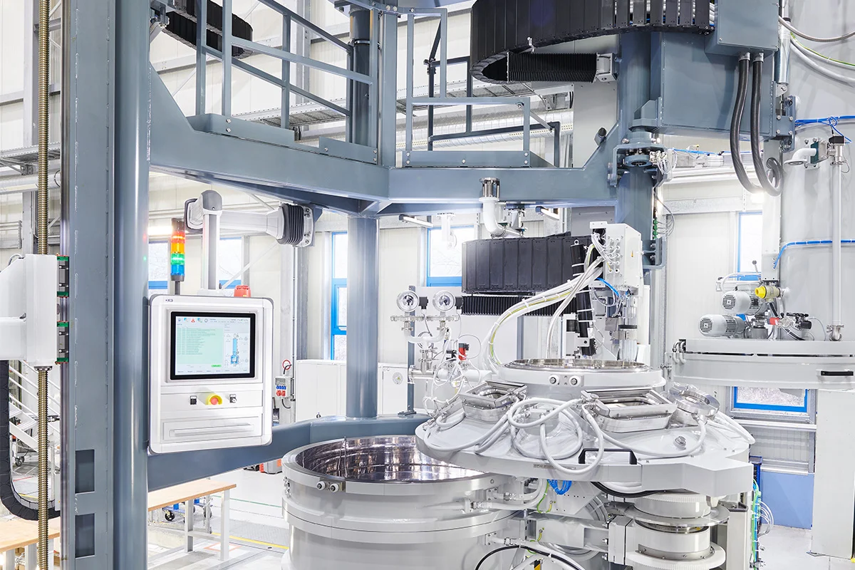 Czochralski crystal growth system with automated handling and high‑precision process equipment