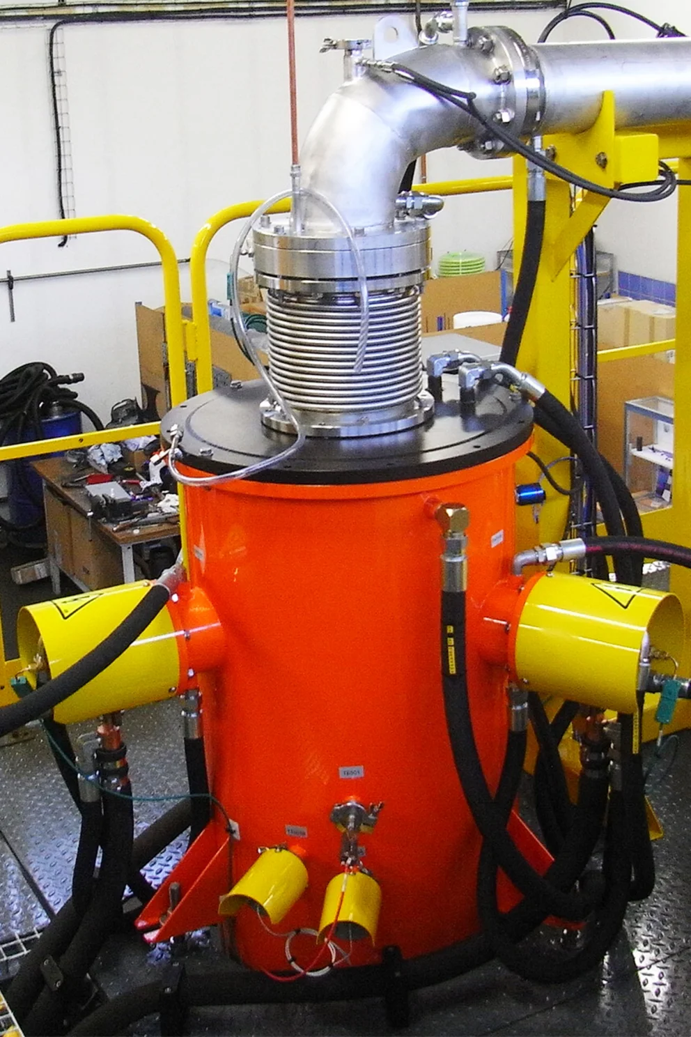 detail of a fluidized bed reactor