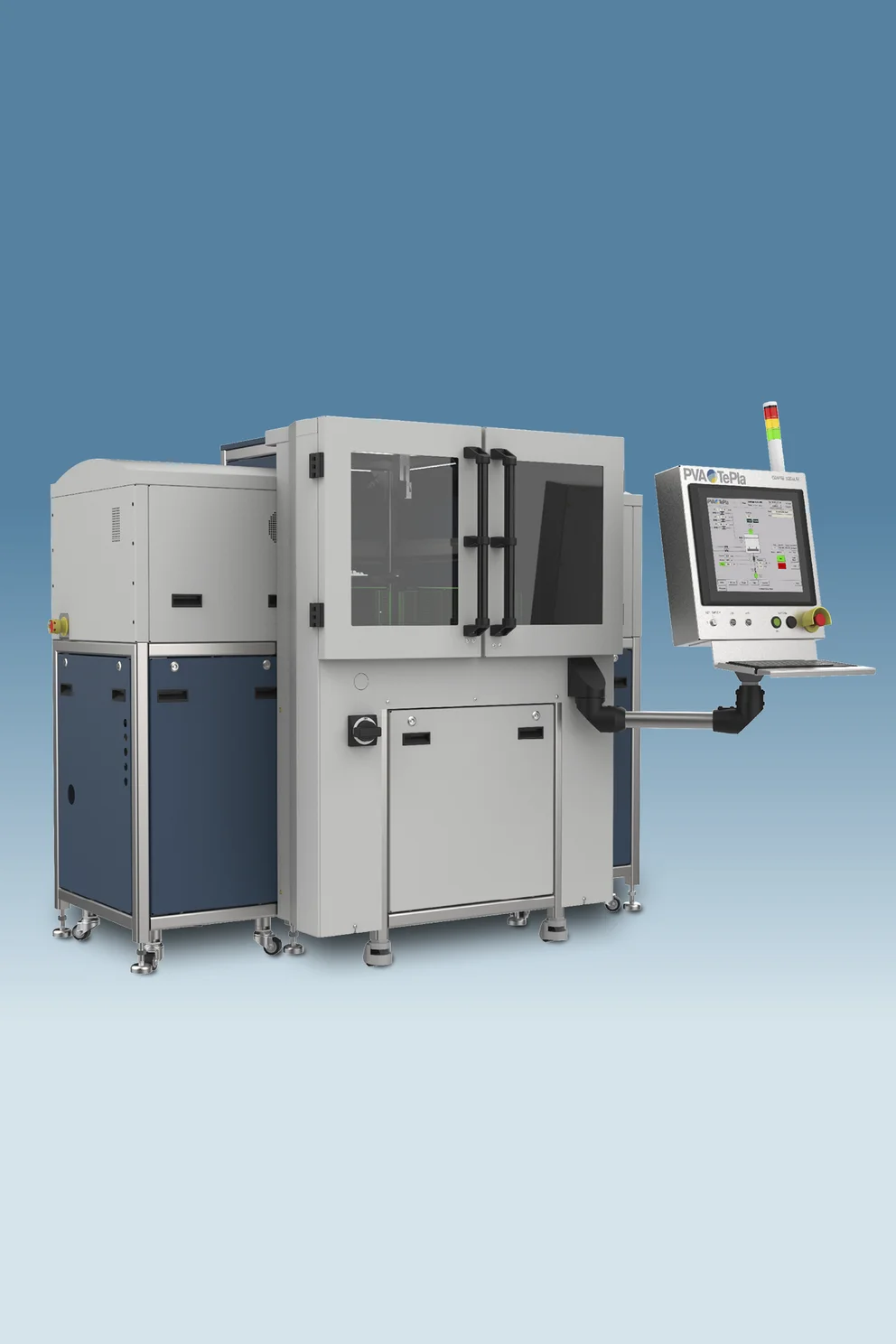 Gigafab Modular frontend plasma system with multi-module enclosure and panels.