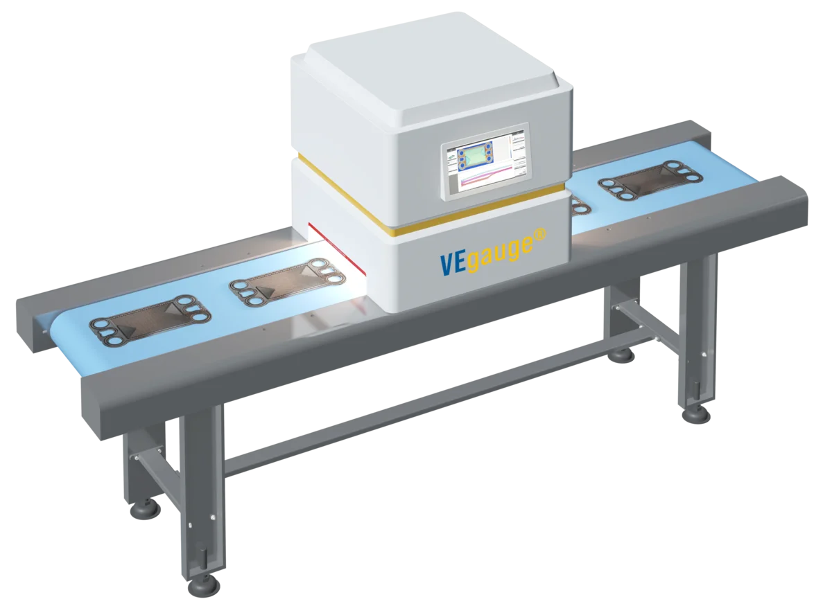 VEgauge system for continuous macroscopic or microscopic inline inspection.